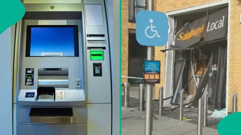 Daring ATM Heist: Thieves Use Large Truck to Steal Entire Cash Machine from Supermarket in Bold Operation