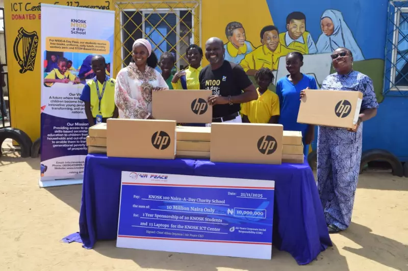 Air Peace Donates N10M, 13 Laptops to KNOSK N100-a-Day School