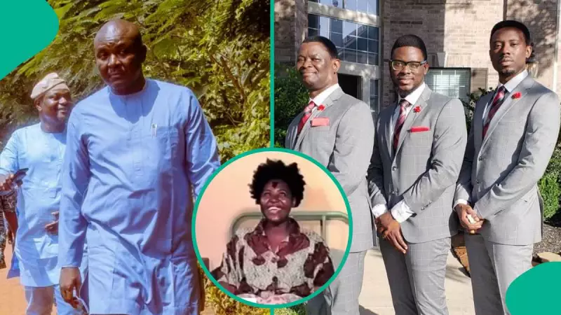 Akin Alabi Visits Agbara Nla Remake Set, Meets Mike Bamiloye's Sons