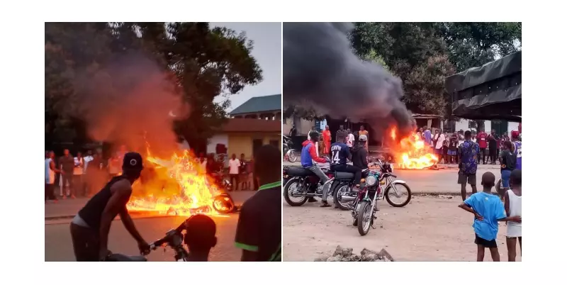 Angry Mob Burns Suspected Motorcycle Thief in Benue