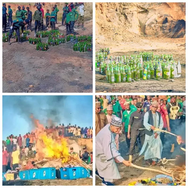 Katsina Hisbah Destroys 120 Cartons of Alcohol in Moral Crackdown