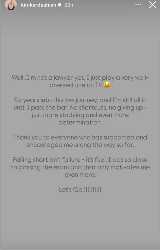 Kim Kardashian Fails California Bar Exam But Vows to Continue Law Journey