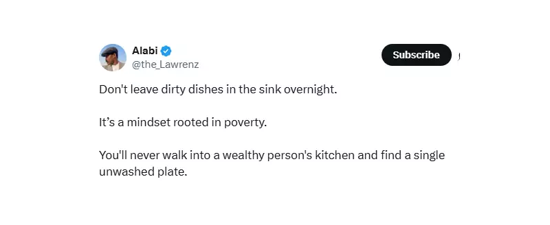 Media Expert: Dirty Dishes in Sink Overnight Show Poverty Mindset