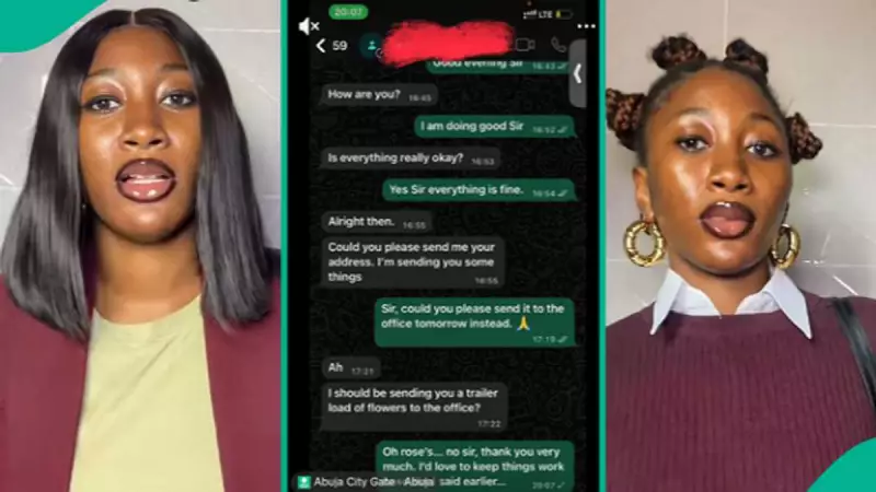 Nigerian Lady Shocked as Boss Slides Into Her DMs Offering Flowers