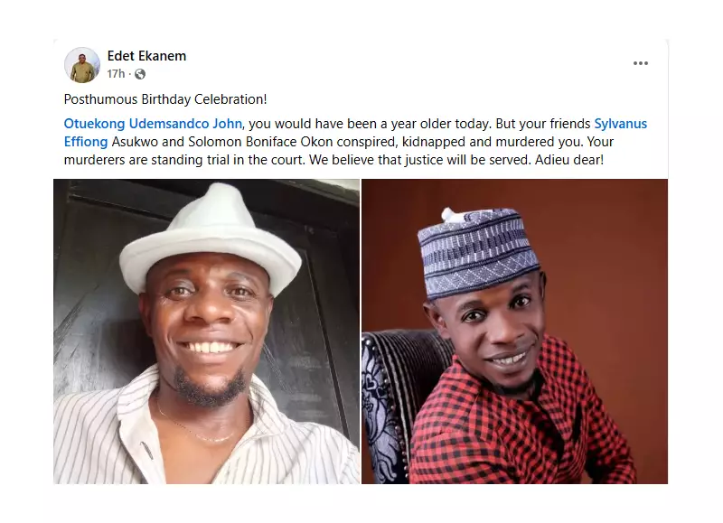 Nigerian Lecturer Marks Colleague's Posthumous Birthday Amid Murder Trial