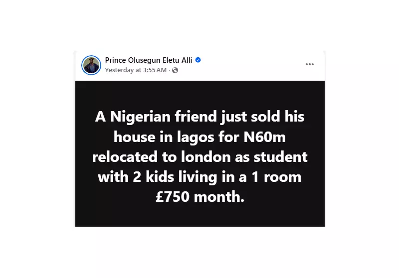 Nigerian Man Sells N60m Lagos House for UK One-Room Flat