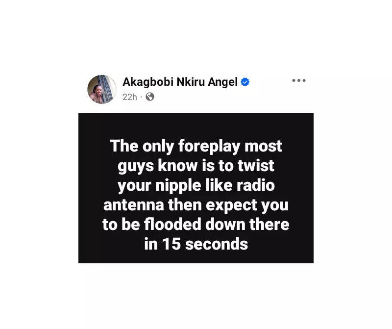 Nigerian Woman Calls Out Men's Basic Foreplay Skills: 'They Treat Nipples Like Radio Antennas'