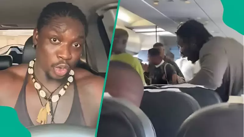 Oyibo Man's Viral Reaction to VeryDarkMan Plane Fight Sparks Online Debate