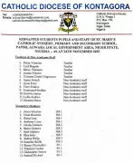 265 Niger Catholic School Pupils, Staff Remain in Captivity