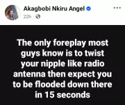 Nigerian Woman Calls Out Men's Basic Foreplay Skills: 'They Treat Nipples Like Radio Antennas'