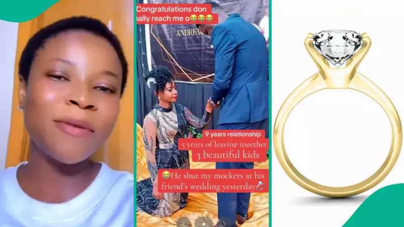 9-Year Relationship Culminates in Joyful Proposal: Lady Kneels to Accept Ring