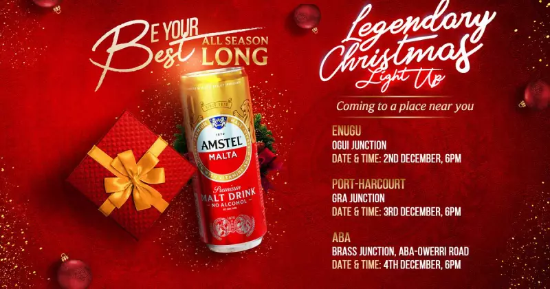Amstel Malta Lights Up SE, SS with Festive Campaign & Debuts Festiville in Aba