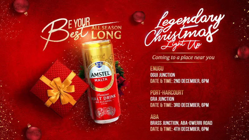 Amstel Malta Lights Up South-East, South-South with Festive Campaign & Debuts Festiville in Aba