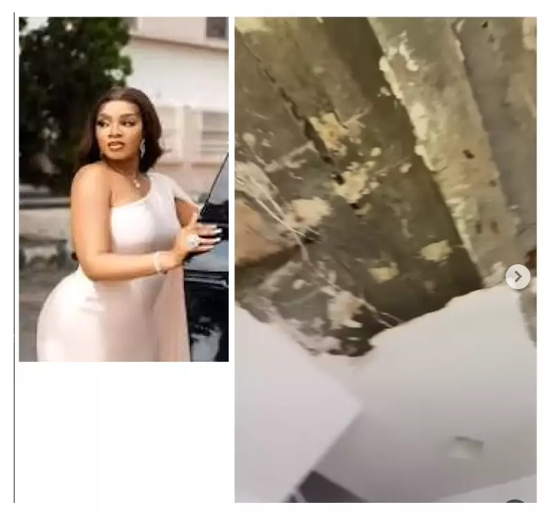 BBNaija's Queen Mercy Shares Scary Moment as POP Ceiling Collapses at Home