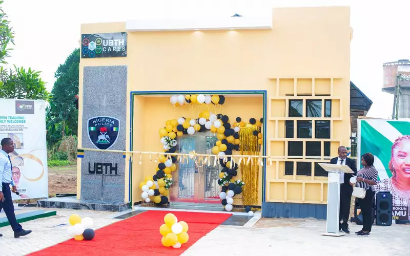 Edo Police Boost Hospital Security with New Solar-Powered Post at UBTH