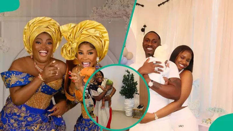Funke Akindele Visits Iyabo Ojo's Grandson, Prays for Rakeem in Viral Video