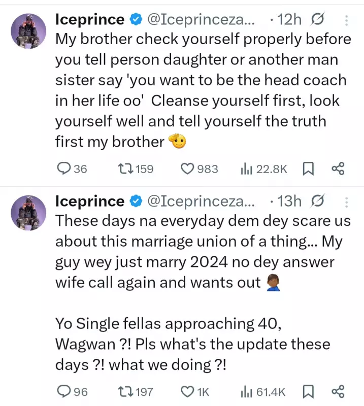 Ice Prince Opens Up: Why Marriage Fears Are Gripping Single Men in Nigeria