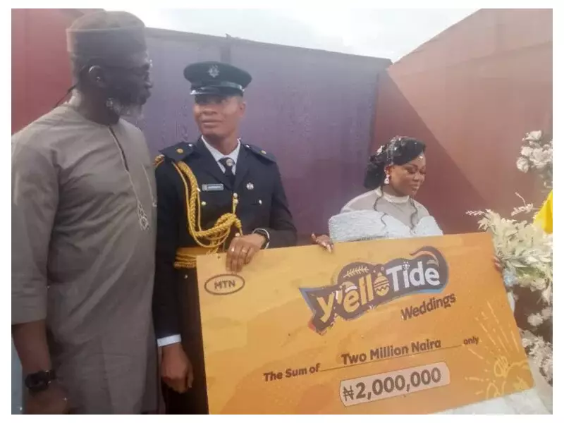 MTN Nigeria Surprises Enugu Newlyweds with N2 Million Yello Wedding Gift
