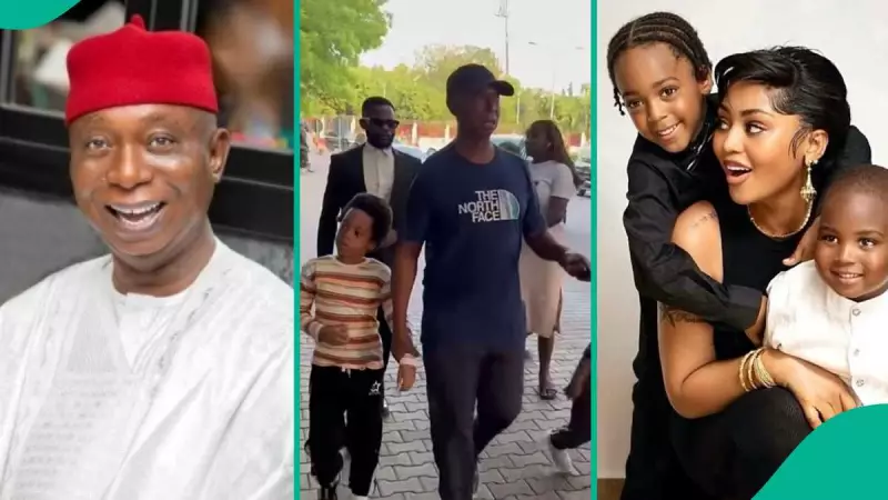 Ned Nwoko Steps Out with Regina Daniels' Sons Amid Custody Battle