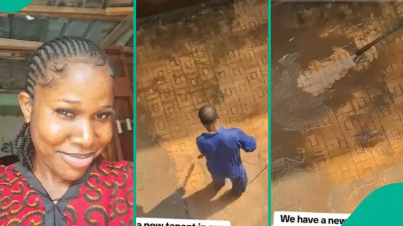 New Tenant Washes Entire Compound, Sparks Online Debate on Cleanliness