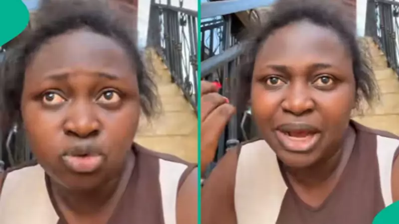 Nigerian Businesswoman in Tears as Neighbour Alerts Her to Shop Fire