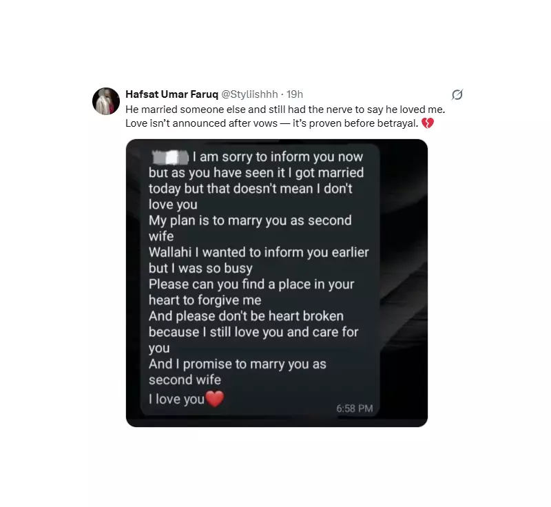 Nigerian Lady's Ex-Boyfriend Vows to Marry Her as Second Wife After Secret Wedding