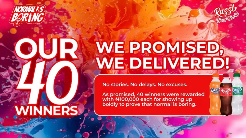 Razzl's 'Normal is Boring' Campaign Awards ₦4M, Trends on X with Brain Jotter & Emmanuella