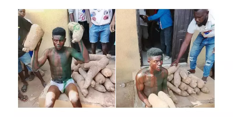 Suspected Yam Thief Nabbed at Benue's Zaki Biam Market, Traders Call for Calm