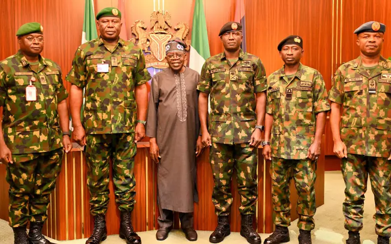 Tinubu Meets New Service Chiefs, Realigns Security Strategy After Defence Minister's Appointment