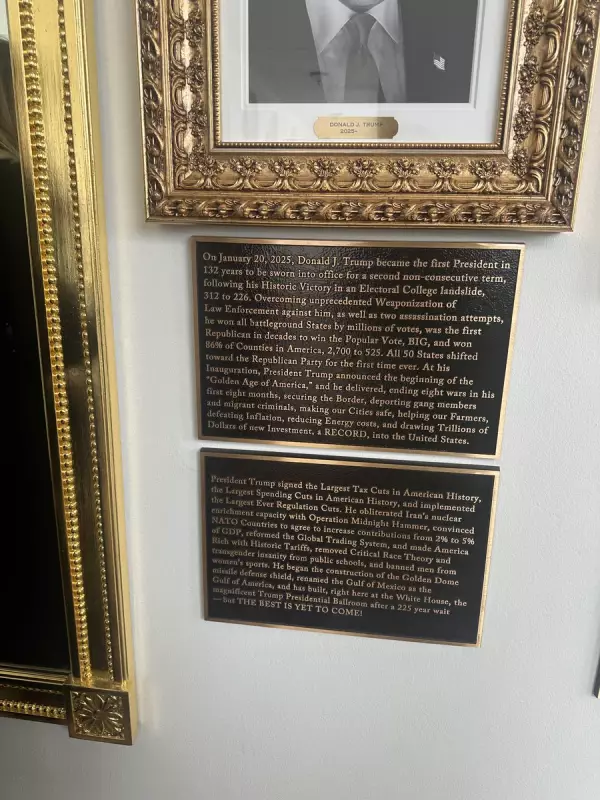 Trump Unveils 'Presidential Walk of Fame' Plaques, Brands Biden 'Worst President'