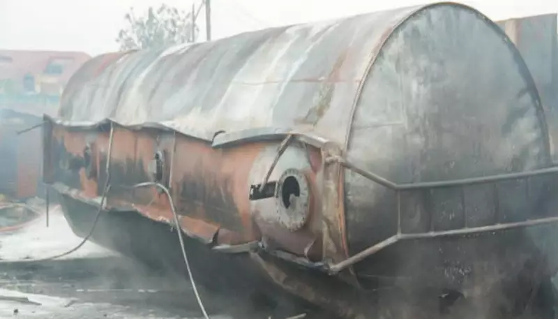 Two Killed as Petrol Tanker Explodes on Lagos Badagry Expressway on Christmas