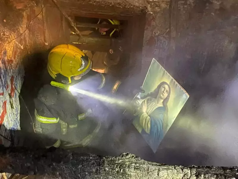 Virgin Mary Painting Survives House Fire in Serbia, Firefighters Call It a Miracle