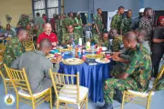 CDS, COAS Host Christmas Lunch for Frontline Troops in Plateau