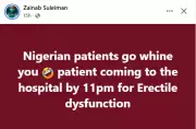 Doctor Reacts as Patient Visits Hospital at 11 PM for Erectile Dysfunction