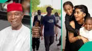 Ned Nwoko Steps Out with Regina Daniels' Sons Amid Custody Battle