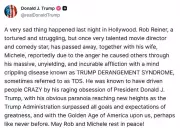 Trump Blames Rob Reiner's Tragic Death on 'Trump Derangement Syndrome'