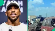 Video Shows Towing Van Arriving for Anthony Joshua's Wrecked Car After Fatal Crash