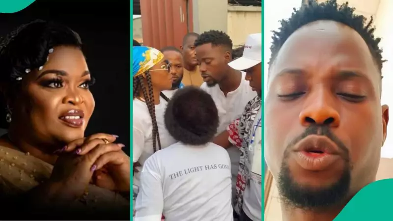 Allwell's Brother Prostrates, Begs Iyabo Ojo's Forgiveness After Viral Accusation