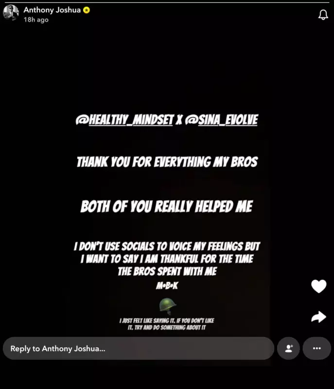 Anthony Joshua Mourns Late Friends, Sina Ghami and Latif Ayodele, After Tragic Accident