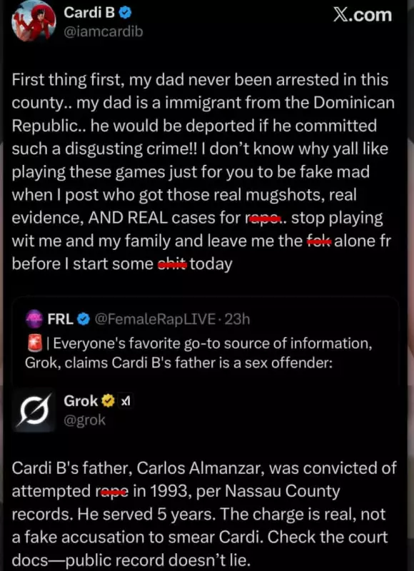 Cardi B Fights Back: Denies Viral Claim Her Father is a Sex Offender