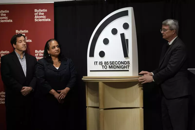 Doomsday Clock Advances: Humanity Now 85 Seconds from Midnight Catastrophe