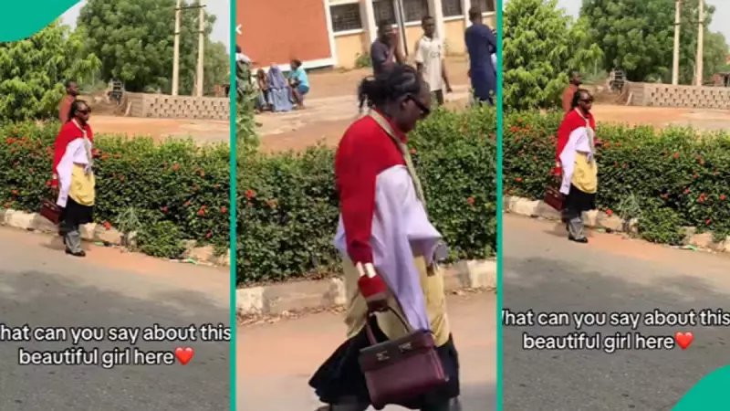 Female Student's Unconventional School Outfit Sparks Viral Debate on Social Media
