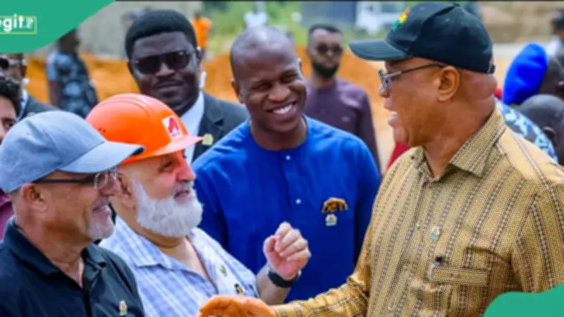 Governor Umo Eno Confronts Contractor Over Hospital Starting with Mortuary