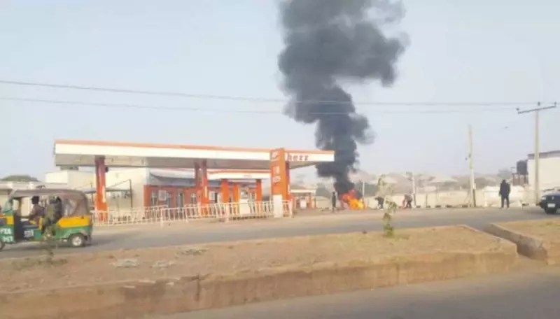 Inferno Engulfs Chill Cherry Filling Station on Jos's Bukuru Expressway