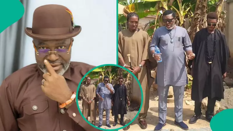 Kanayo O Kanayo Takes Sons to Parents' Graveside, Defends Igbo Tradition