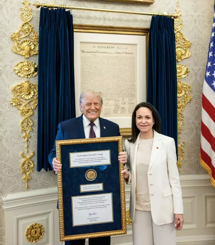 Machado Gives Nobel Medal to Trump in Historic White House Meeting