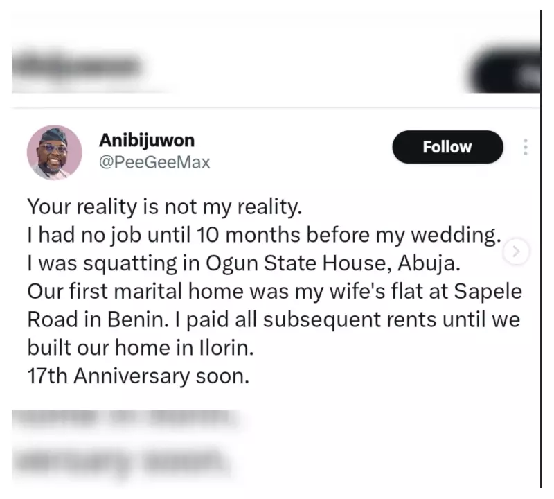 Man's 17-Year Marriage Journey: From Jobless in Abuja to Building a Home