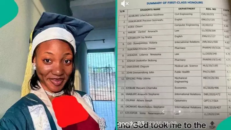 Nigerian Female Engineer's 4.91 CGPA Goes Viral, Credits God for First-Class