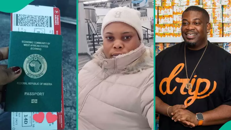 Nigerian Food Vendor Gifted N6M by Don Jazzy Relocates to UK, Sends Heartfelt Message