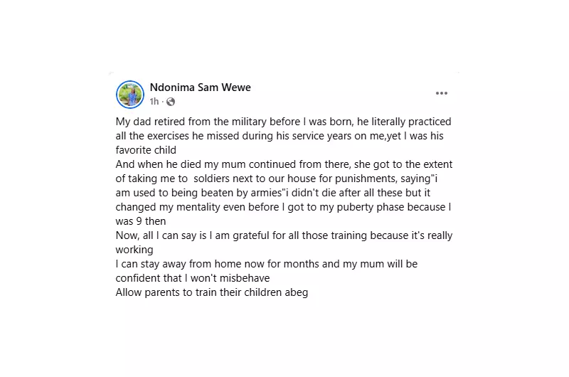 Nigerian Lady Praises Strict Military-Style Parenting: 'It Changed My Mentality'